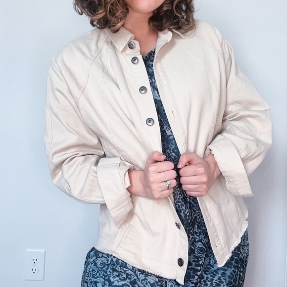 Nwt Downeast Cream Raglan Jacket M - Picture 6 of 8
